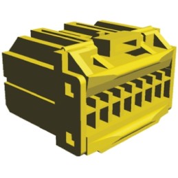1 pcs - TE Connectivity, Multilock .040 .070 Hybrid Automotive Connector Plug 16 Way