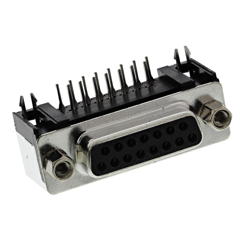 1000 pcs - ITT Cannon ZD 15 Way Right Angle Through Hole D-sub Connector Socket, 2.74mm Pitch