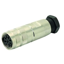 1 pcs - Amphenol Industrial, C091 7 Pole M16 Din, DIN EN 61076-2-106, 7A, 100 V IP67, Screw Coupling, Female, Cable Mount