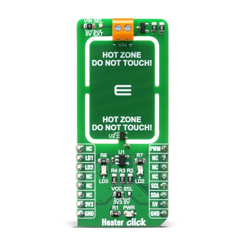1 pcs - MikroElektronika Heater Click Temperature Sensor Temperature Sensor Board for MCP3221, TMP235