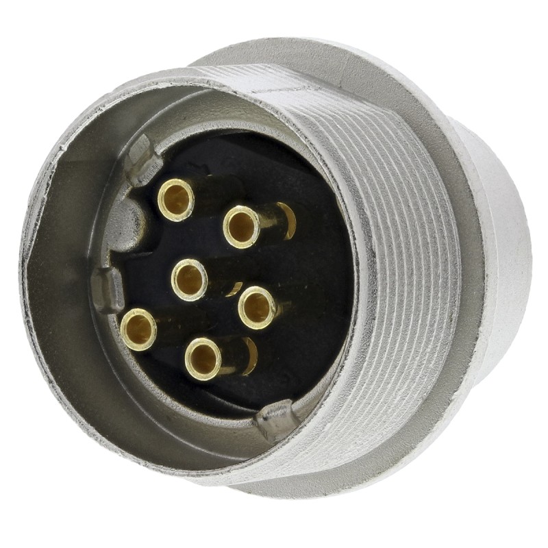 1 pcs - Lumberg, SFV 6 Pole M16 Din Plug, DIN EN 60529, 5A, 250 V ac IP40, Male, Panel Mount