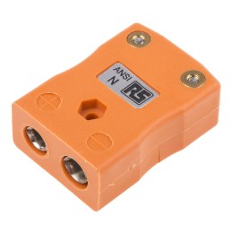 1 pcs - RS PRO In-Line Thermocouple Connector for Use with Type N Thermocouple, Standard Size, ANSI Standard