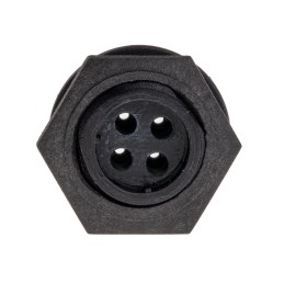 1 pcs - Bulgin Circular Connector, 4 Contacts, Front Mount, Miniature Connector, Plug, Male, IP68, Buccaneer 400 Series