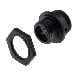 1 pcs - Bulgin Circular Connector, 4 Contacts, Front Mount, Miniature Connector, Plug, Male, IP68, Buccaneer 400 Series