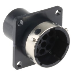 1 pcs - ITT Cannon Circular Connector, 12 Contacts, Panel Mount, Socket, Male, IP65, Trident Ringlock Series