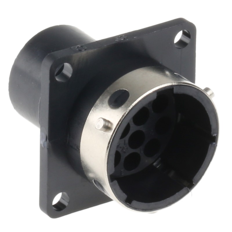 1 pcs - ITT Cannon Circular Connector, 12 Contacts, Panel Mount, Socket, Male, IP65, Trident Ringlock Series