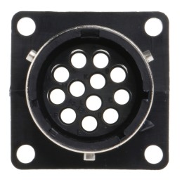 1 pcs - ITT Cannon Circular Connector, 12 Contacts, Panel Mount, Socket, Male, IP65, Trident Ringlock Series