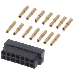 1 pcs - HARWIN Datamate Connector Kit Containing 14 way DIL Female Shell, Crimps