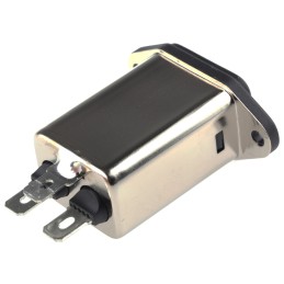 1 pcs - Schaffner 10A, 250 V ac Male Flange Mount IEC Inlet Filter FN9222R-10-06, Faston None Fuse