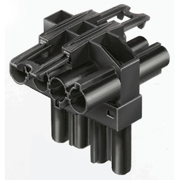 1 pcs - Wieland GST18i4 Series Distribution Block, 4-Pole, 2-Way, Cable Mount, 20A, IP20