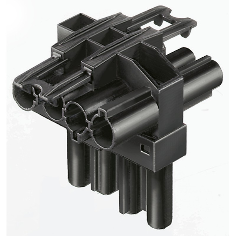 1 pcs - Wieland GST18i4 Series Distribution Block, 4-Pole, 2-Way, Cable Mount, 20A, IP20
