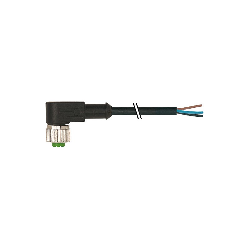 1 pcs - Murrelektronik Limited Right Angle Female 3 way M12 to Unterminated Sensor Actuator Cable, 1.5m