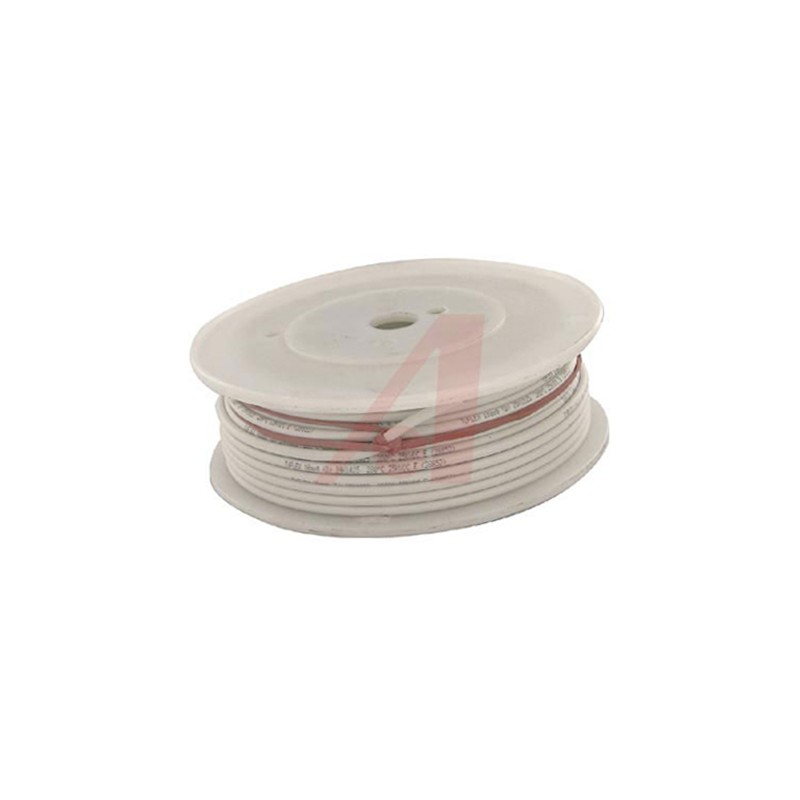 1 pcs - Alpha Wire 39X1825 Series White 0.75 mm² Hook Up Wire, 18 AWG, 19/0.25 mm, 30.5m, Silicone Insulation