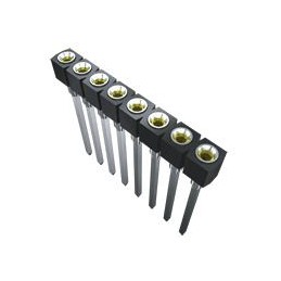 1000 pcs - Samtec SS Series Straight Through Hole Mount PCB Socket, 4-Contact, 1-Row, 2.54mm Pitch, Solder Termination