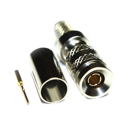 1 pcs - COAX Connectors, Plug Cable Mount 1.0/2.3 Connector, 75Ω, Crimp Termination, Straight Body