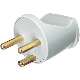 1 pcs - LK Denmark Mains Plug, 10A, Cable Mount, 250 V ac