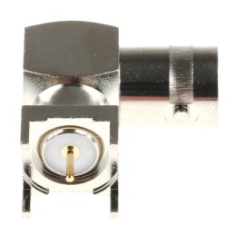 1 pcs - RS PRO, jack PCB Mount BNC Connector, 50Ω, Through Hole Termination, Right Angle Body