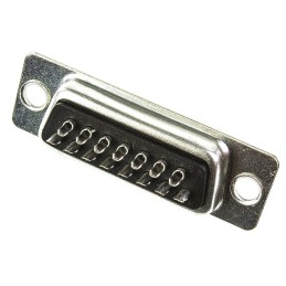 1000 pcs - ITT Cannon ZD* 15 Way Panel Mount D-sub Connector Socket, 2.77mm Pitch