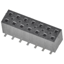 1 pcs - Samtec TLE Series Straight Surface Mount PCB Socket, 14-Contact, 2-Row, 2mm Pitch, Solder Termination