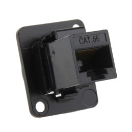 1 pcs - RS PRO 2-Port RJ45 Female Feedthrough Connector, Cat5e, UTP