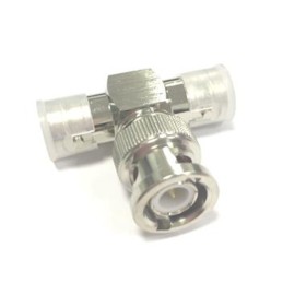 1 pcs - RS PRO Tee 50Ω Coaxial Adapter BNC Plug Plug to BNC Socket 1GHz