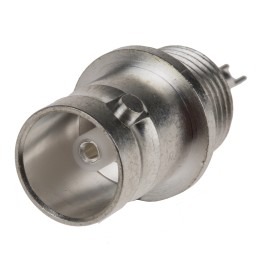 1 pcs - RS PRO, jack Panel Mount BNC Connector, 75Ω, Solder Termination, Straight Body
