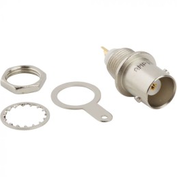 1 pcs - Amphenol RF Receptacle Bulkhead BNC Connector, Solder Termination, Straight Body