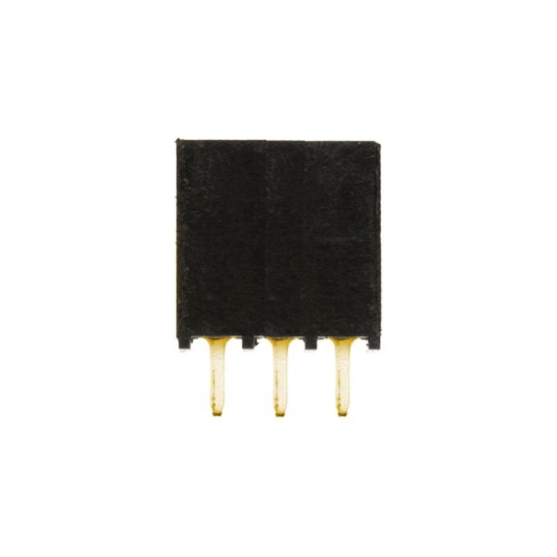 1 pcs - Samtec SSQ Series Straight Through Hole Mount PCB Socket, 3-Contact, 1-Row, 2.54mm Pitch, Solder Termination