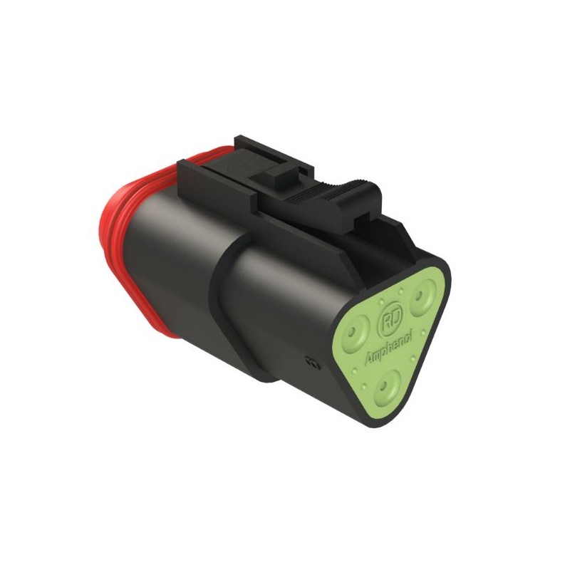 1100 pcs - Amphenol Industrial, AT Cable connector Socket 3 Way, Crimp Termination