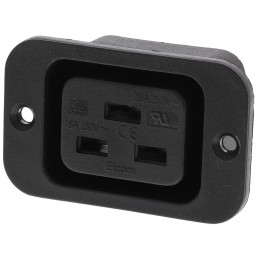1 pcs - RS PRO C19 Panel Mount IEC Connector Socket, 20A, 250 V