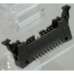 1 pcs - JAE PS Series Right Angle Through Hole PCB Header, 30 Contact(s), 2.54mm Pitch, 2 Row(s), Shrouded