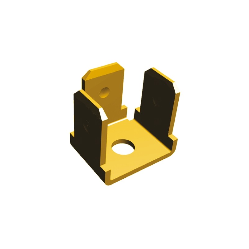 25 pcs - TE Connectivity FASTON .250 Uninsulated Male Spade Connector, PCB Tab, 6.35 x 0.81mm Tab Size