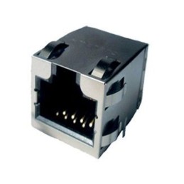 1 pcs - Amphenol RJE1A Series Female RJ45 Connector, PCB Mount, Cat5e