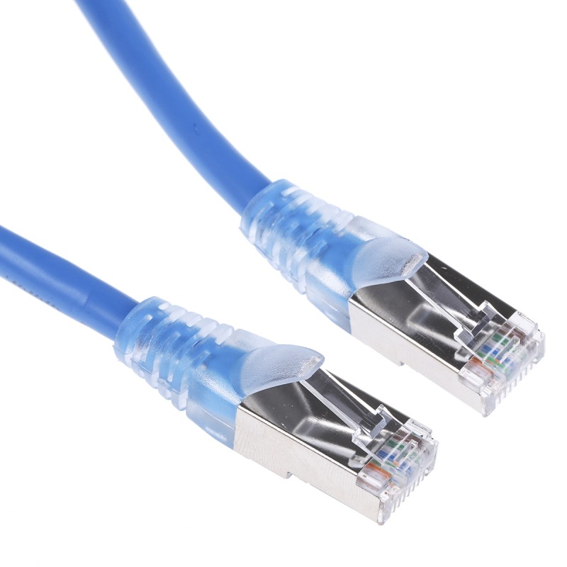 1 pcs - RS PRO Cat5e Male RJ45 to Male RJ45 Ethernet Cable, F/UTP, Blue PVC Sheath, 2m