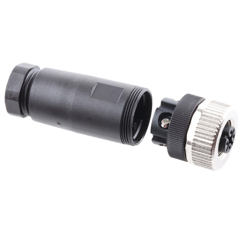 1 pcs - binder Circular Connector, 4 Contacts, Cable Mount, M12 Connector, Plug, Female, IP67, 713 Series
