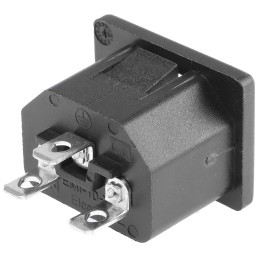 1 pcs - RS PRO C14 Snap-In IEC Connector Male, 10A, 250 V