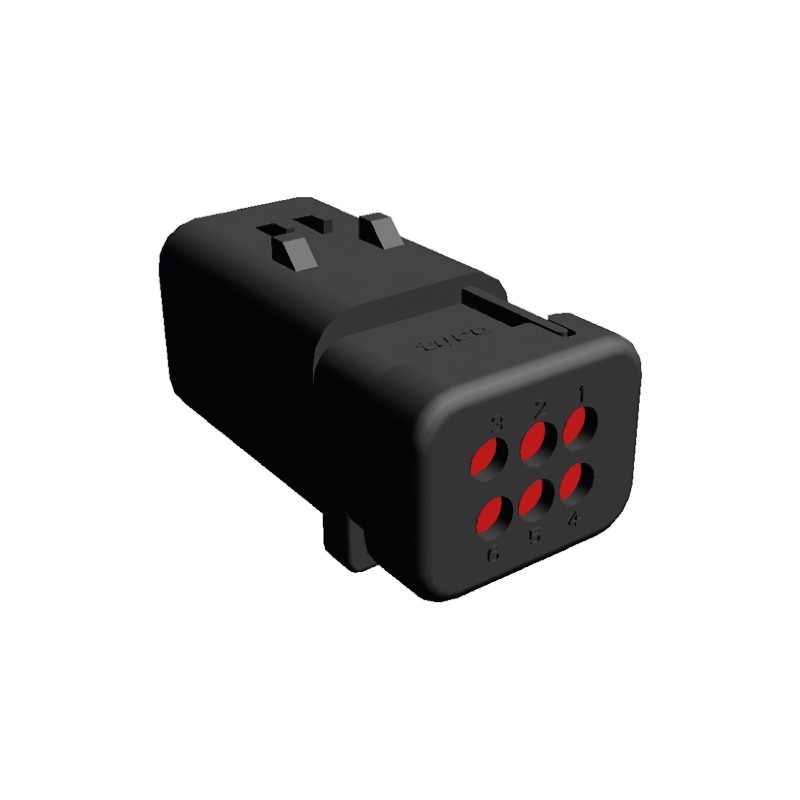 1 pcs - TE Connectivity, AMPSEAL 16 Automotive Connector Plug 6 Way