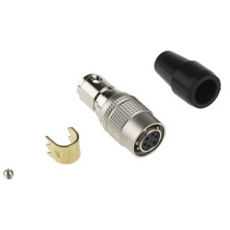 1 pcs - Hirose Circular Connector, 6 Contacts, Cable Mount, Miniature Connector, Socket, Female, HR10 Series
