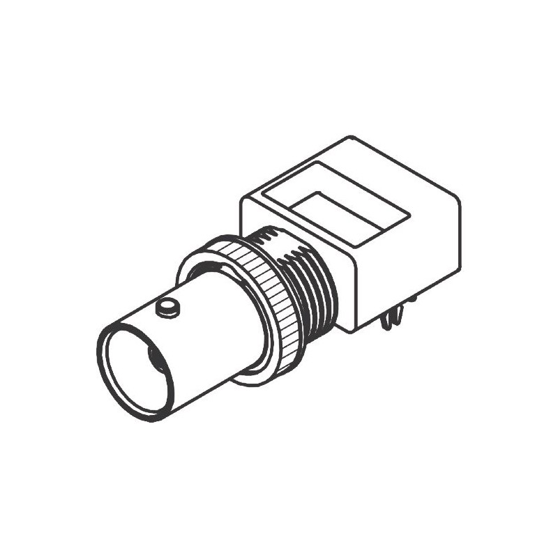 1 pcs - Molex BNC Series, jack PCB Mount BNC Connector, 75Ω, Through Hole Termination, Right Angle Body