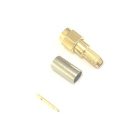 1 pcs - RS PRO, Plug Cable Mount SMA Connector, 50Ω, Straight Body