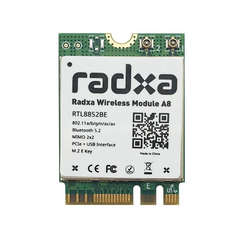 1 pcs - Okdo M.2 Wireless Module A8 for ROCK 3A, ROCK 5A, ROCK 5B, WiFi 6, BT5.2