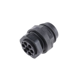 1 pcs - Amphenol Circular Connector, 7 Contacts, Panel Mount, Socket, Male, IP65, Ecomate Series