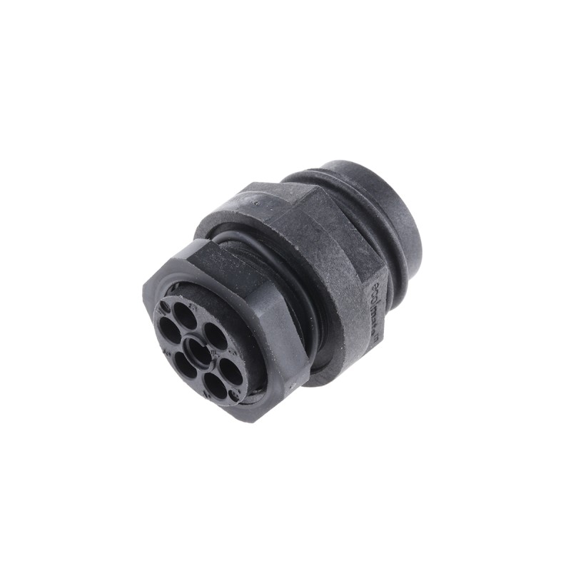 1 pcs - Amphenol Circular Connector, 7 Contacts, Panel Mount, Socket, Male, IP65, Ecomate Series
