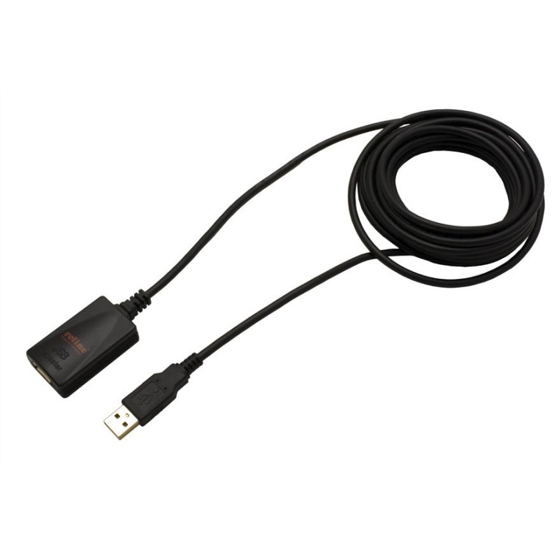 1 pcs - Roline 1 USB 2.0 USB Extension Cable, up to 5m Extension Distance