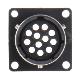 1 pcs - ITT Cannon Circular Connector, 12 Contacts, Panel Mount, Socket, Female, IP65, Trident Ringlock Series