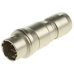 1 pcs - Hirose Circular Connector, 4 Contacts, Cable Mount, Miniature Connector, Socket, Male, HR10 Series