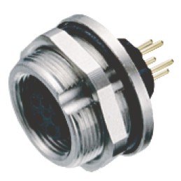 1 pcs - Binder Circular Connector, 7 Contacts, Panel Mount, M9 Connector, Socket, Female, IP67, 712 Series