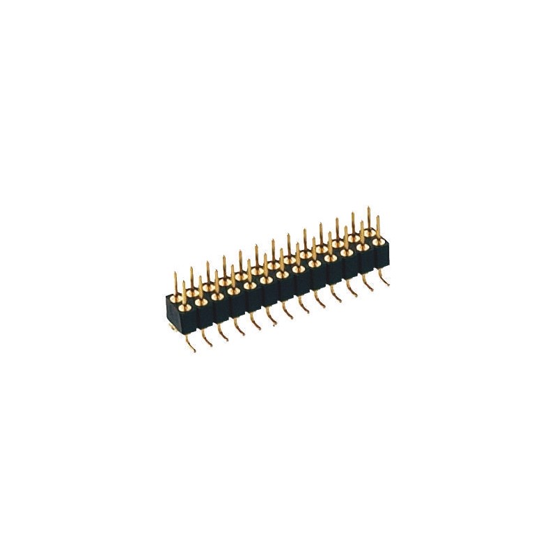 50 pcs - Preci-Dip Straight Surface Mount Pin Header, 20 Contact(s), 2.0mm Pitch, 2 Row(s), Unshrouded