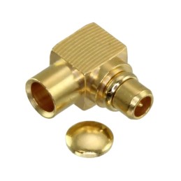 2 pcs - Molex 73415 Series, Plug PCB Mount MMCX Connector, 50Ω, Cable Termination, Right Angle Body