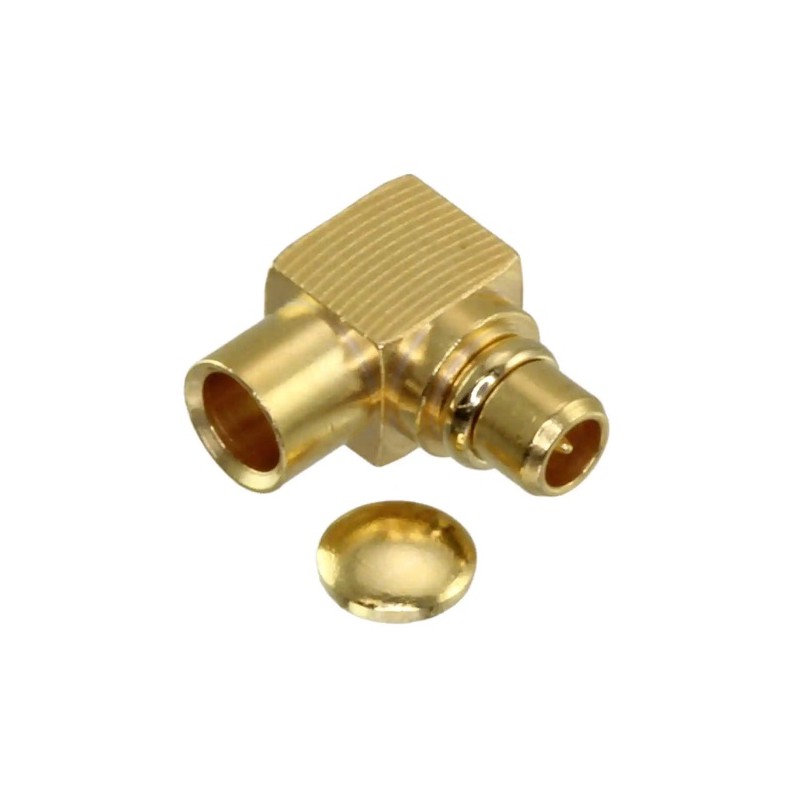 2 pcs - Molex 73415 Series, Plug PCB Mount MMCX Connector, 50Ω, Cable Termination, Right Angle Body